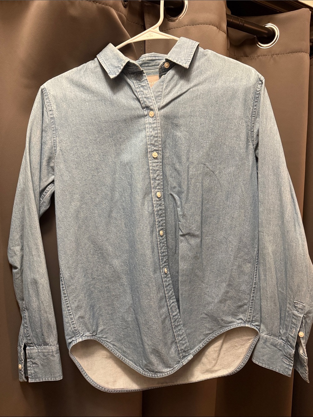 Everlane Light Blue Women’s Denim Button-Down Shirt Size 0